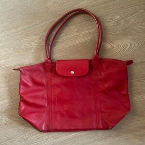Longchamp Le Pliage Leather Tote Bag